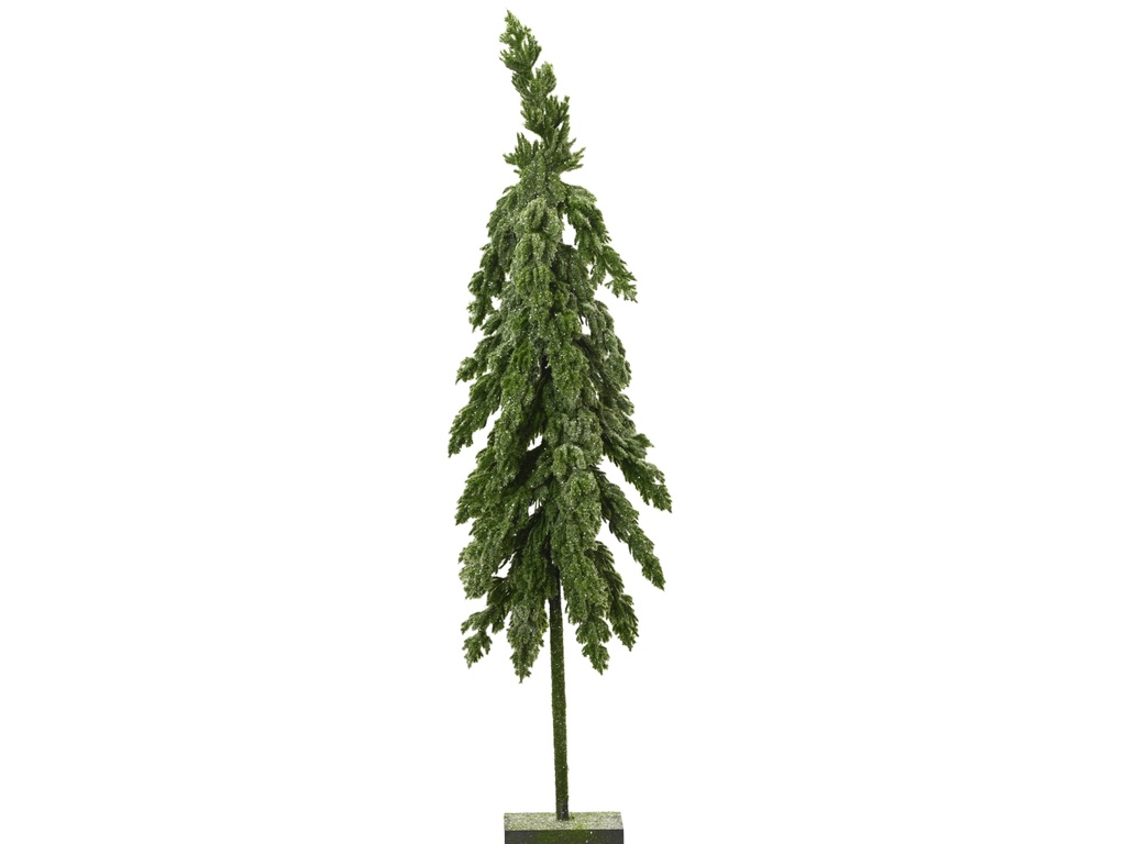 ***FLURRY FIR MINI TREE GLITTER LIGHT GREEN dia20.00-H75.00cm