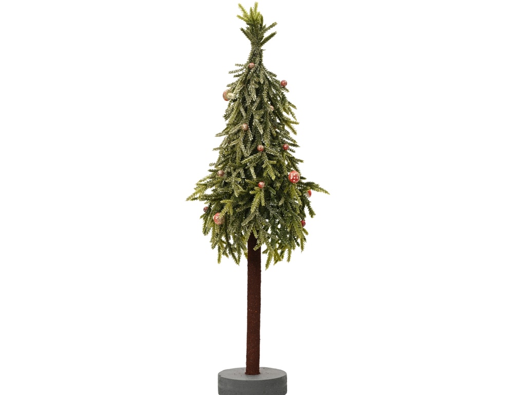 ABETO MINI C/PURPURINA - CON SETAS Y BAYAS  dia23.00-H75.00cm