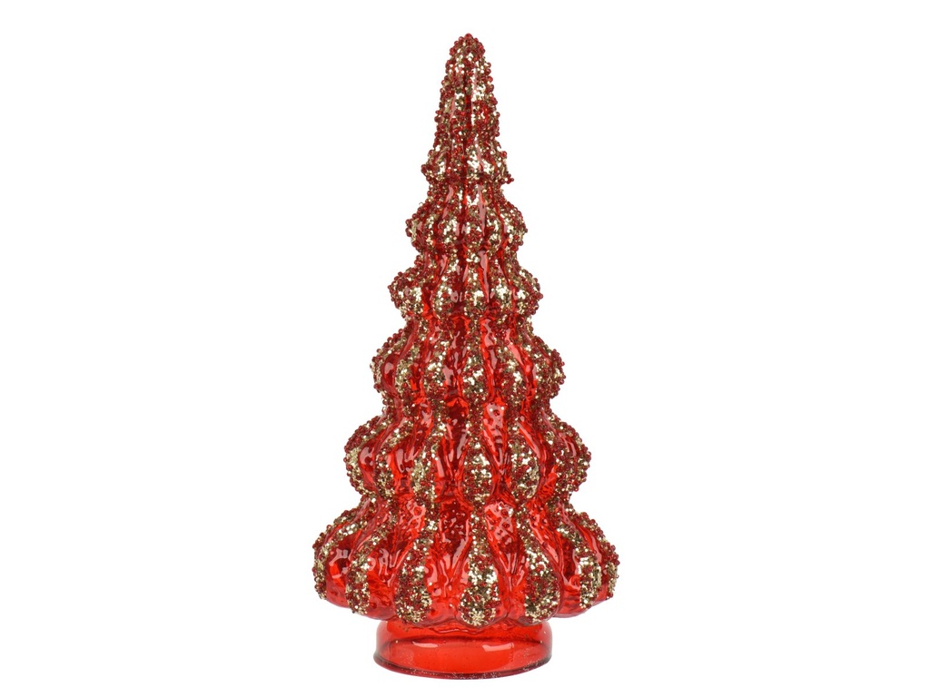 ***TREE GLASS RED dia12.00-H25.50cm