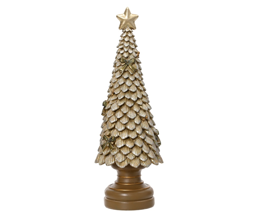 PETIT ARBRE EN RESINE - DORE - L12.00-W12.00-H36.00cm