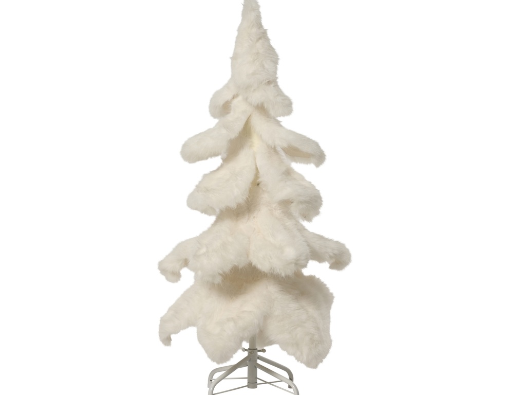 ***TREE FAUX FUR WHITE dia50.00-H100.00cm