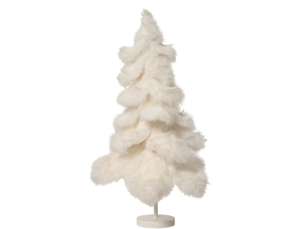 ARBRE BLANC - FAUSSE FOURRURE - dia35.00-H60.00cm