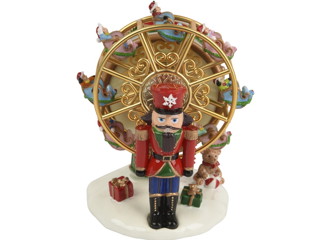 ***MUSIC BOX POLYRESIN RED/COLOUR(S) L11.00-W11.00-H14.00cm