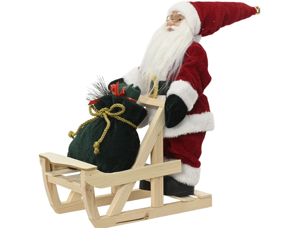 ***SANTA POLYESTER OXBLOOD/COLOUR(S) L25.00-W12.00-H35.00cm