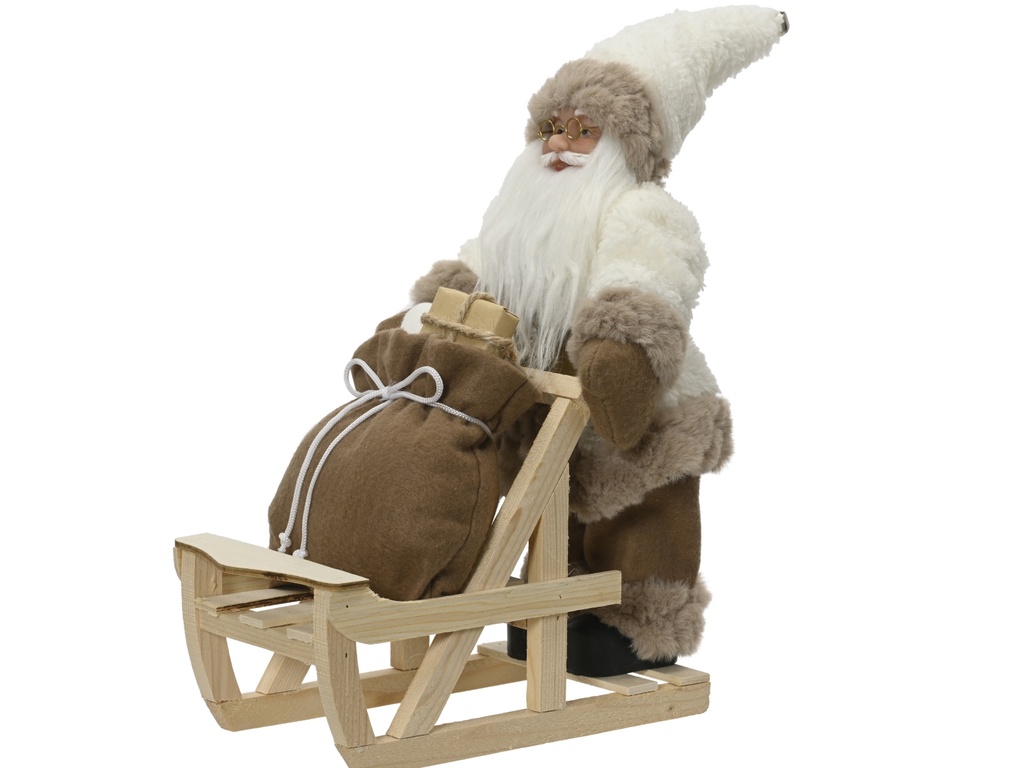 ***SANTA POLYESTER WHITE/COLOUR(S) L25.00-W12.00-H35.00cm