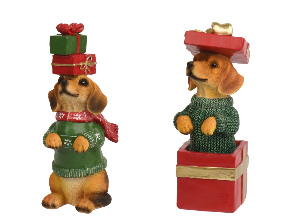 PERRITO RESINA - DOS SURTIDOS - PRECIO UNIDAD - L7.00-W8.00-H18.00cm