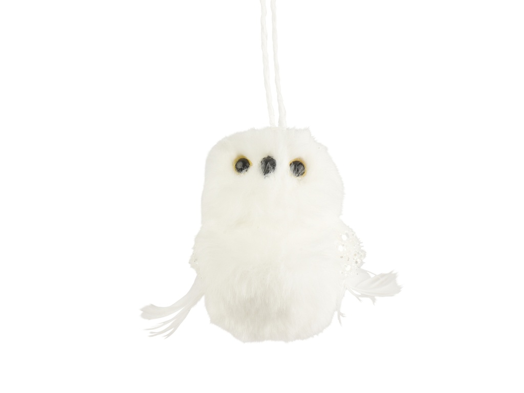 ***OWL POLYESTER WHITE L6.00-W6.00-H8.00cm