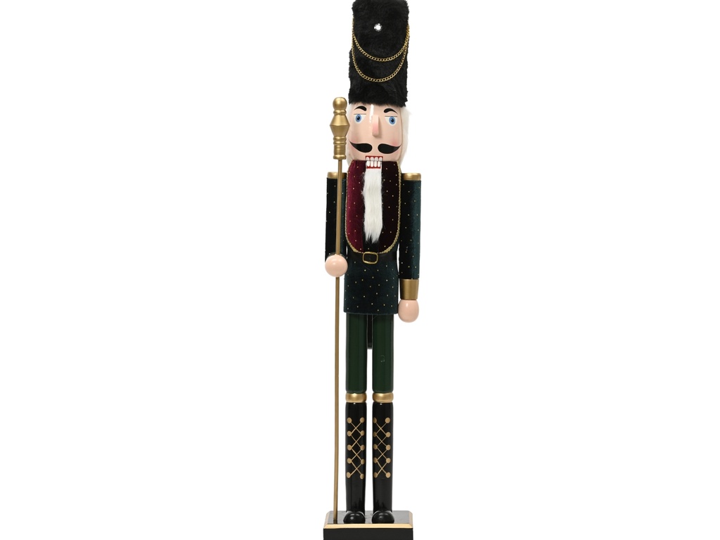 ***NUTCRACKER PINEWOOD GREEN/COLOUR(S) L10.00-W9.00-H48.00cm