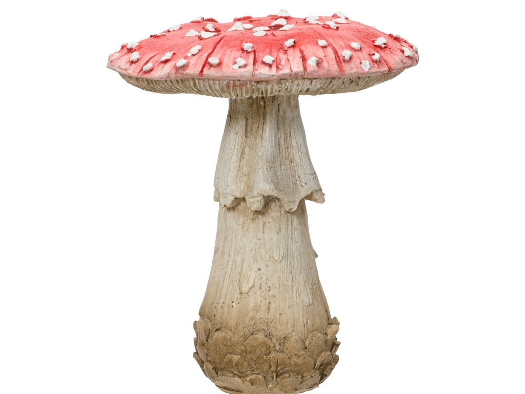 ***MUSHROOM POLYRESIN RED/COLOUR(S) dia10.20-H12.20cm