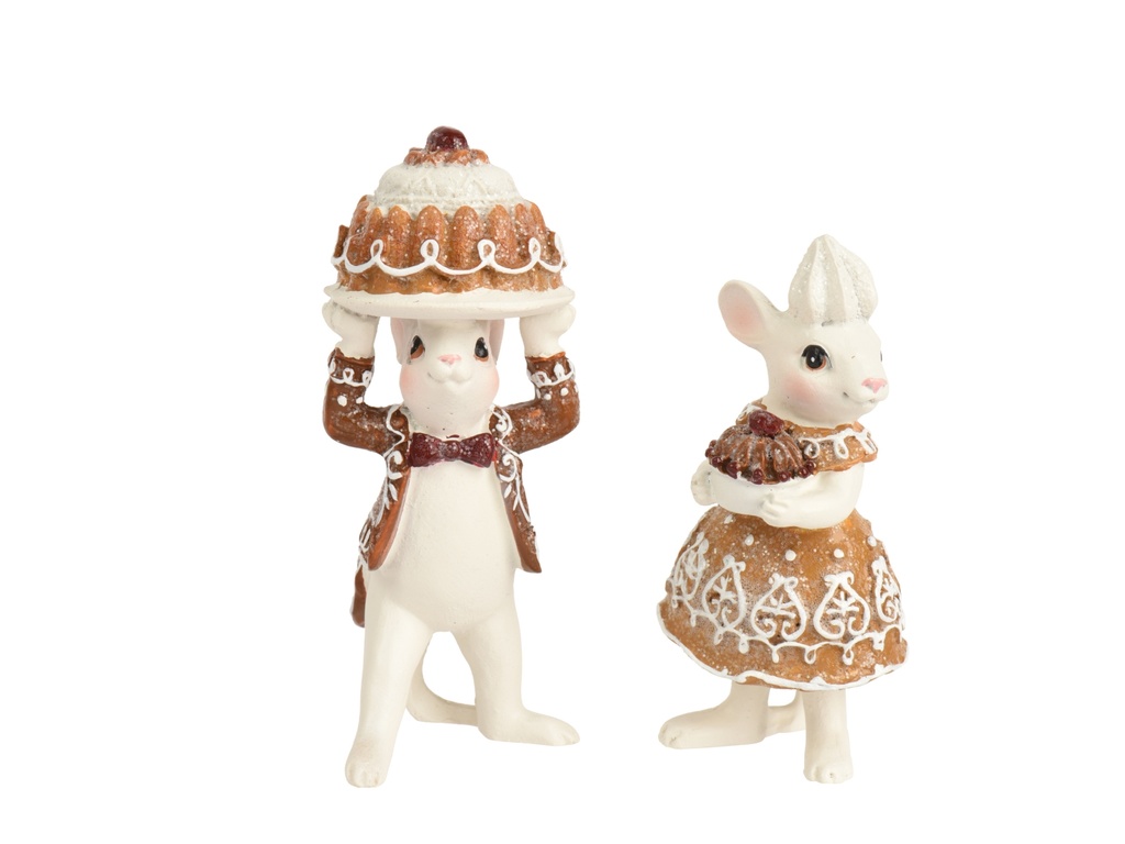 RATONCITO COCINERO - RESINA - 2 SURTIDOS - PRECIO UNIDAD - L5.40-W5.00-H11.40cm