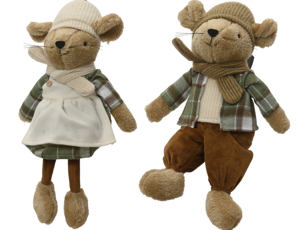 ***MOUSE POLYESTER ASSORTED L20.00-W14.00-H36.00cm