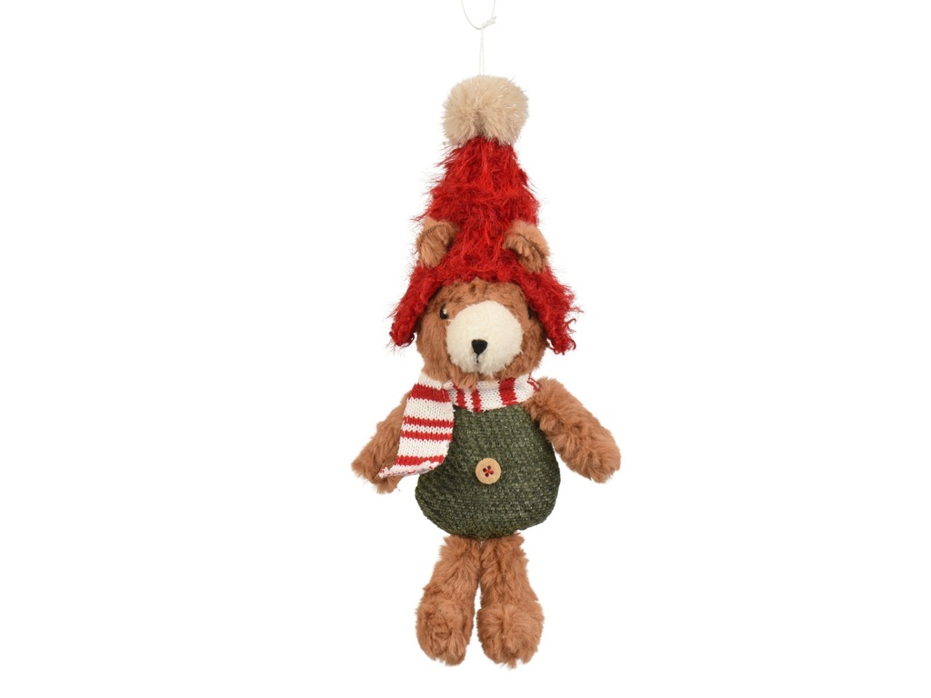 ***BEAR POLYESTER W HAT BROWN/COLOUR(S) L11.00-W7.00-H28.00cm