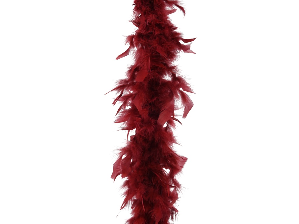 ***BOA FEATHER OXBLOOD L10.00-W10.00-H184.00cm