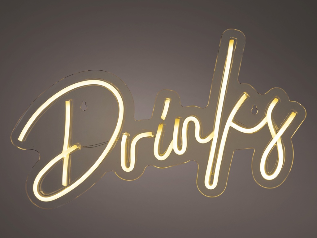 CARTEL NEON - LUZ CALIDA - CON USB -  L1.60-W40.00-H25.00cm-143LEDS