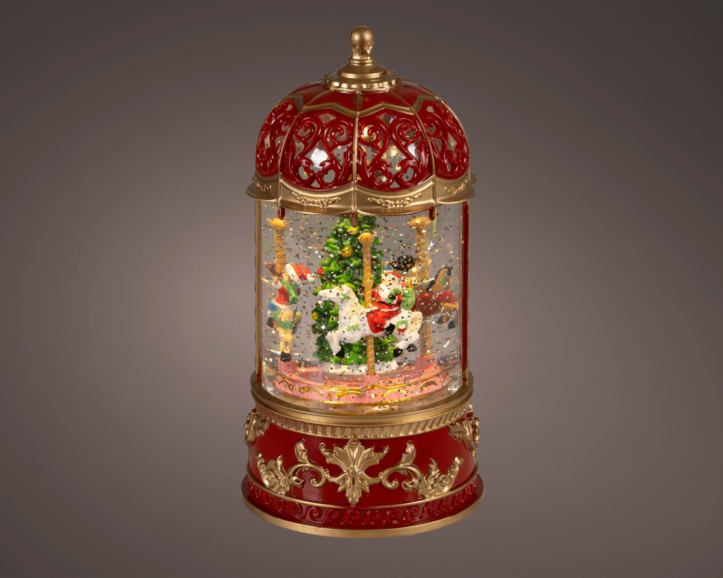 CARROUSEL AVEC LUMIERE ET MOUVEMENT - LUMIERE CHALEUREUSE - dia11.50 - H22.50cm - 1L
