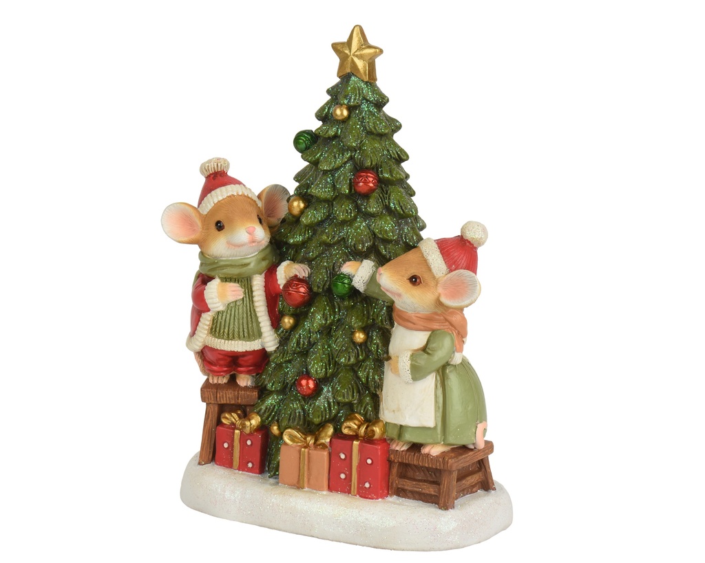 ***MOUSE POLYRESIN GREEN/COLOUR(S) L9.00-W16.00-H22.00cm