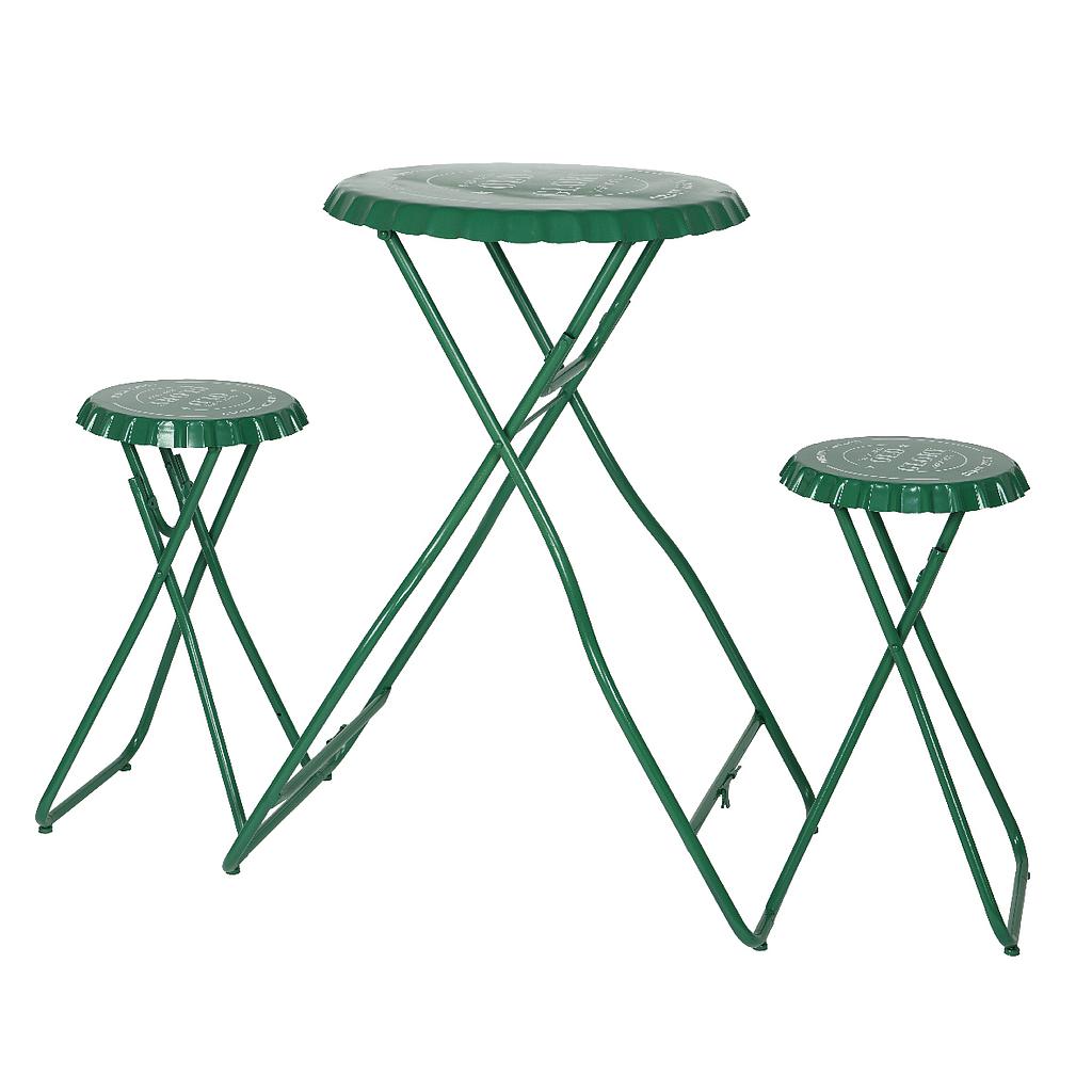 IRON TABLE W 2 SEATS