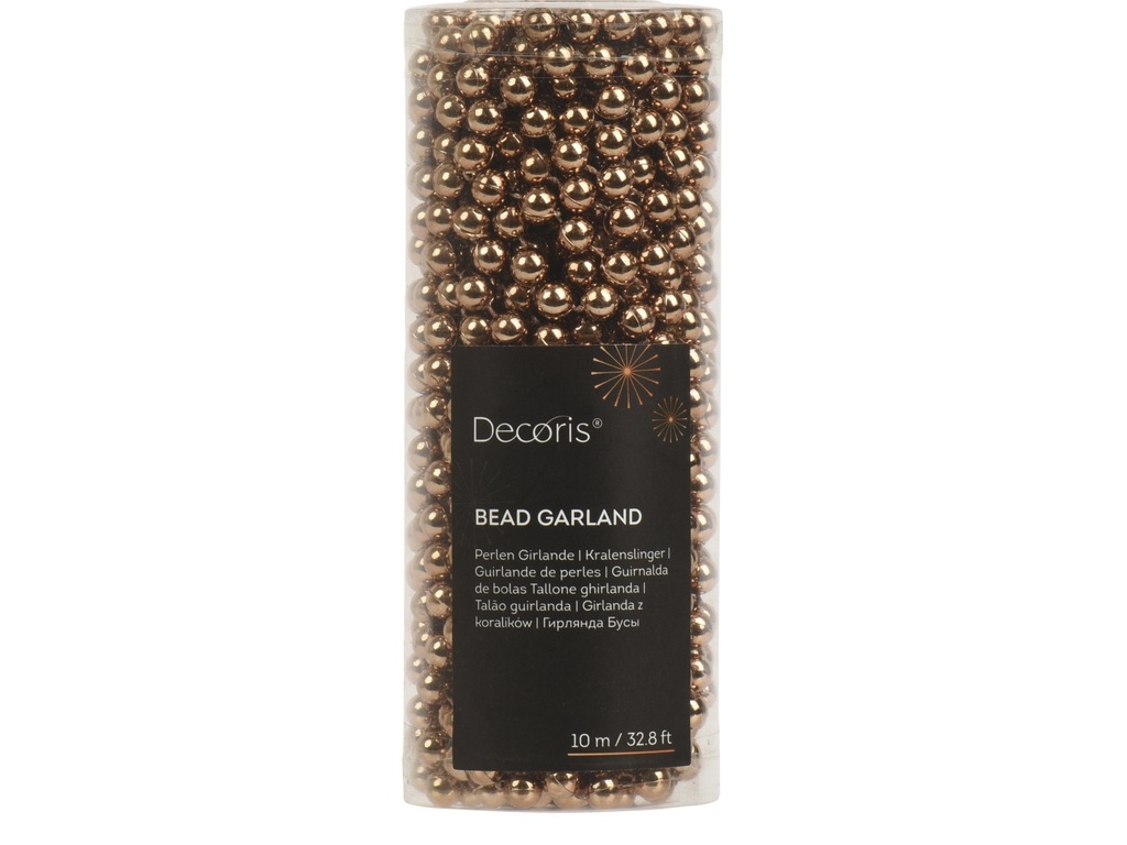 GUIRNALDA DE PERLAS DE POLIESTIRENO MARRON CARAMELO dia0.80-L1000.00cm