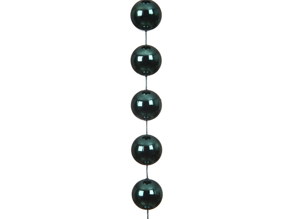 ***BEAD GARLAND XXL POLYSTYRENE EMERALD dia2.00-L270.00cm