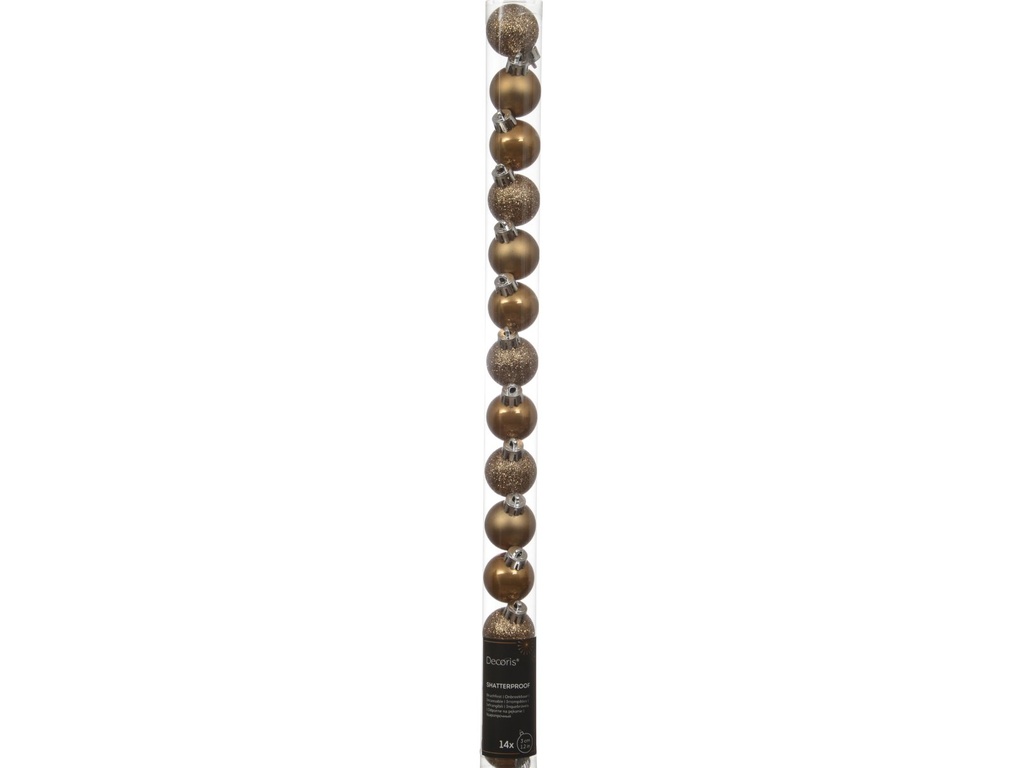 ***BAUBLES POLYSTYRENE CARAMEL BROWN dia3.00cm