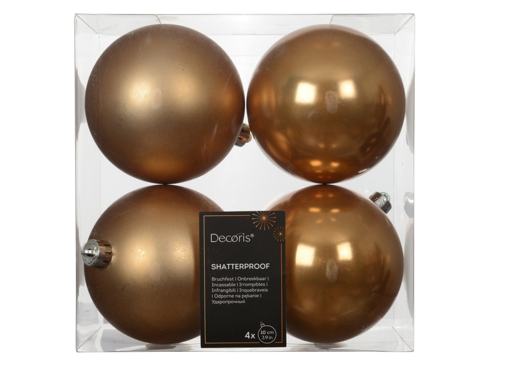 ***BAUBLES POLYSTYRENE CARAMEL BROWN dia10.00cm
