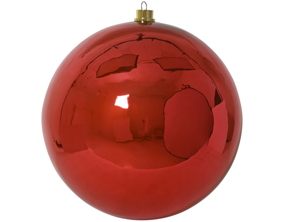 BOLA DE NAVIDAD DE POLIESTIRENO COLOR ROJO dia80.00cm