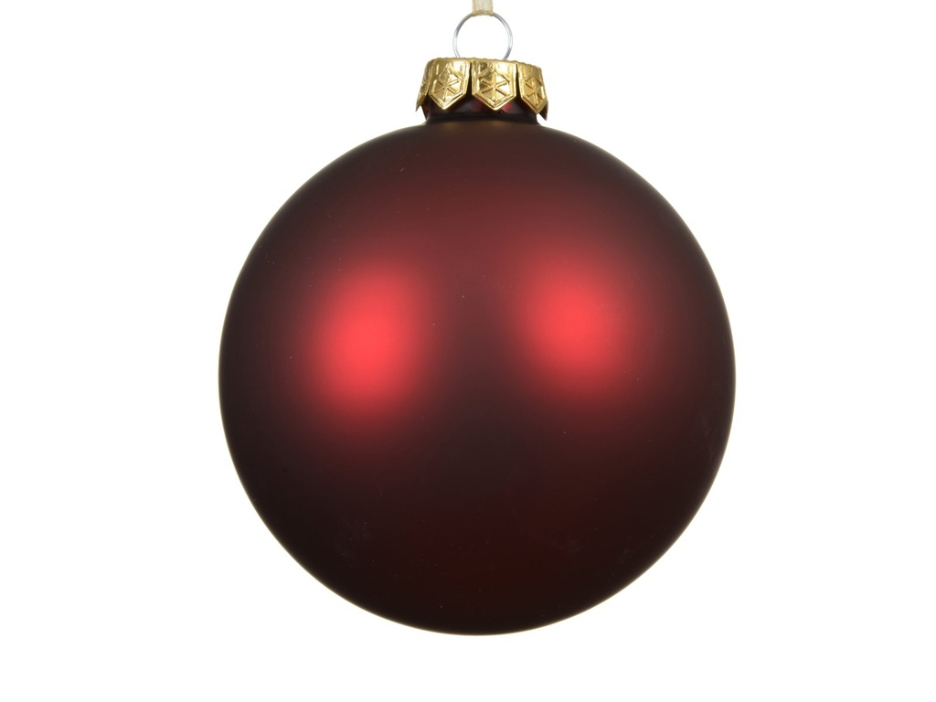 ***BAUBLES GLASS OXBLOOD dia15.00cm