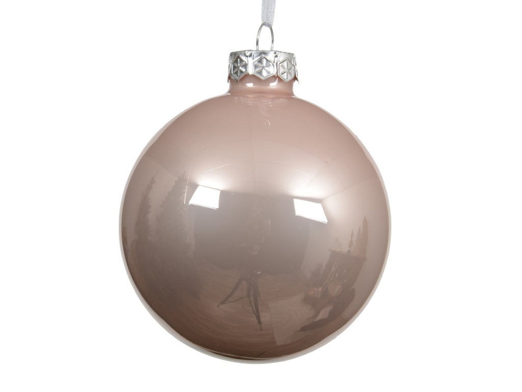 ***BAUBLES GLASS BLUSH PINK dia15.00cm
