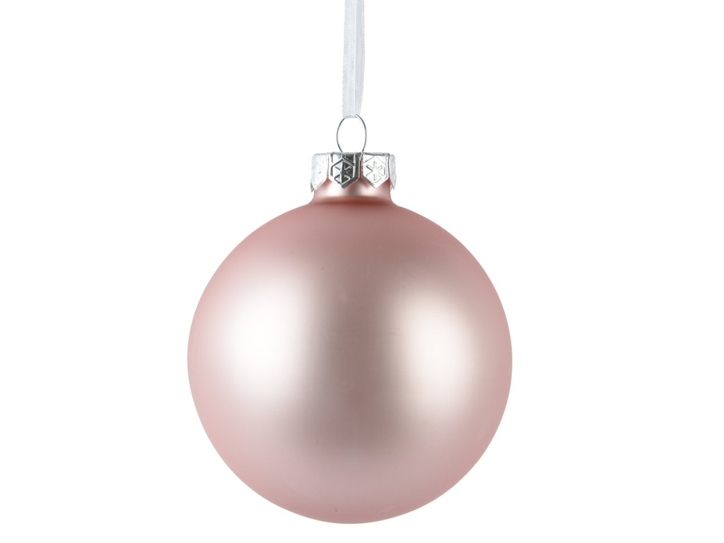***BAUBLES GLASS BLUSH PINK dia15.00cm