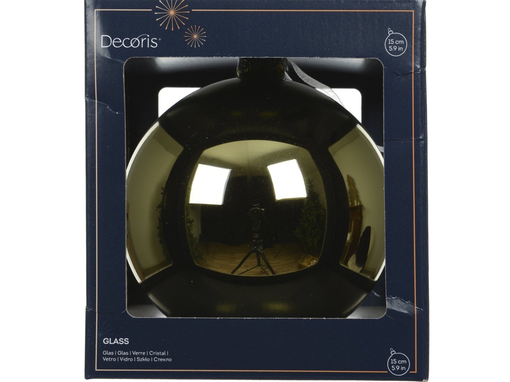 ***BAUBLES GLASS ROSEMARY GREEN dia15.00cm