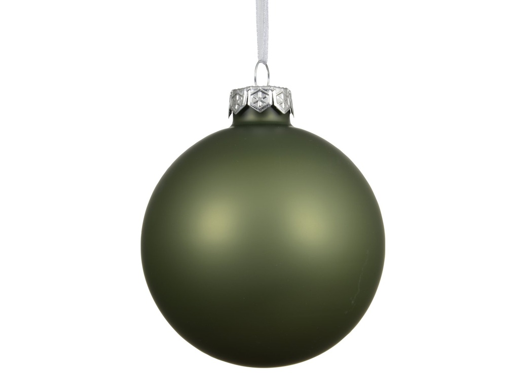 ***BAUBLES GLASS ROSEMARY GREEN dia15.00cm