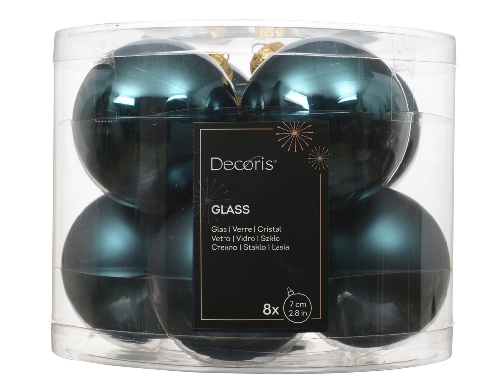 ***BAUBLES GLASS EMERALD dia7.00cm