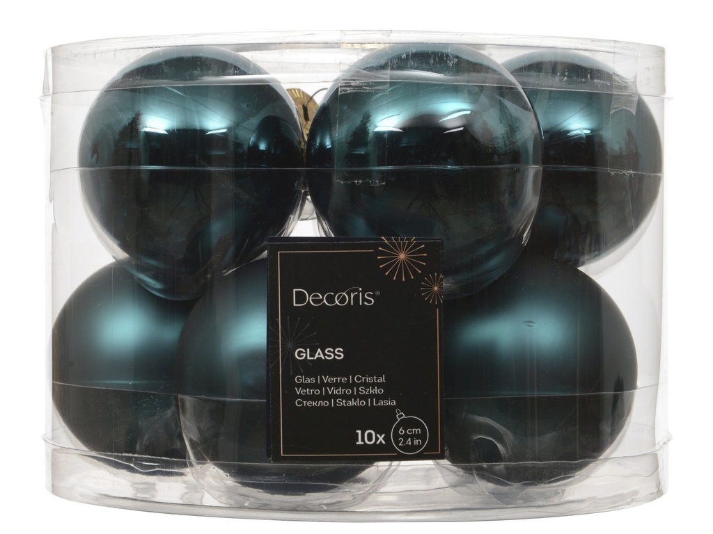 ***BAUBLES GLASS EMERALD dia6.00cm