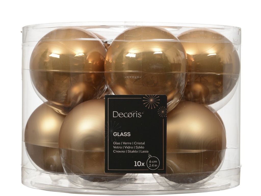 ***BAUBLES GLASS CARAMEL BROWN dia6.00cm