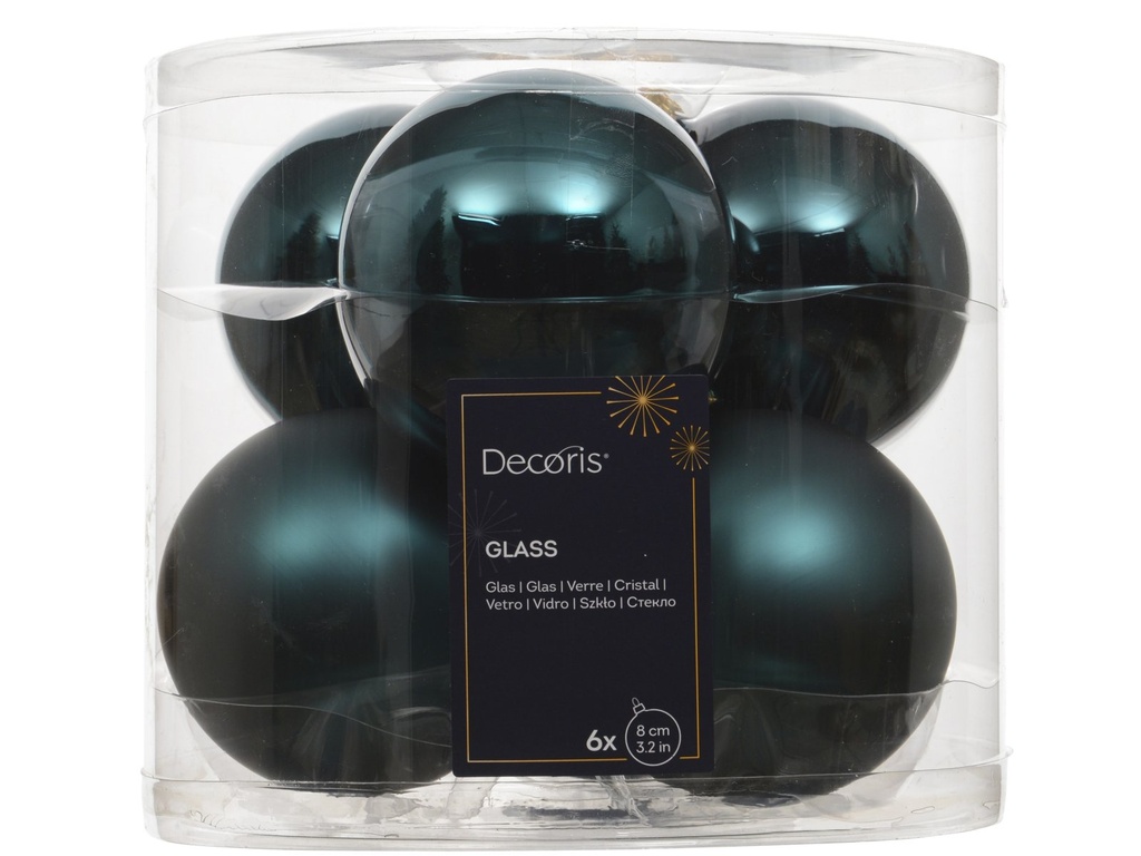 ***BAUBLES GLASS EMERALD dia8.00cm