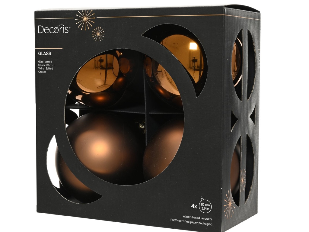 ***BAUBLES GLASS ESPRESSO dia10.00cm