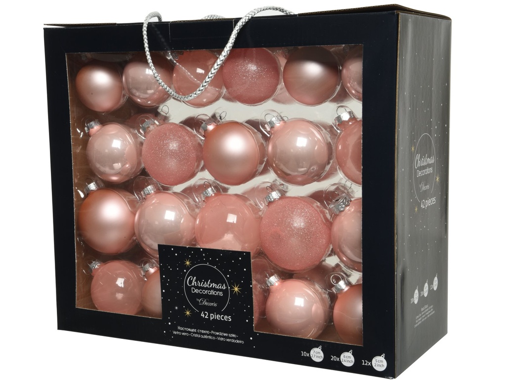 BOLAS DE CRISTAL - ROSA - dia7.00cm