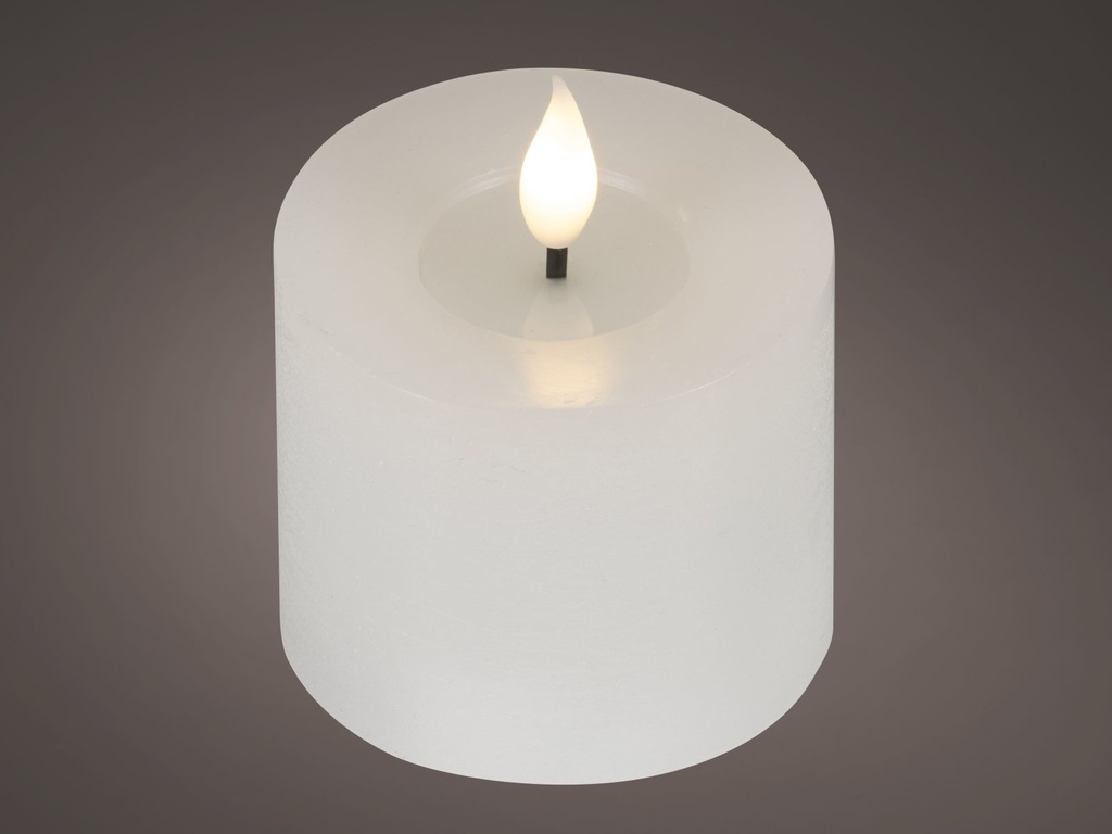 ***LED REALISTIC WICK CANDLE BO INDOOR WHITE/WARM WHITE dia7.50-H9.50cm-1L
