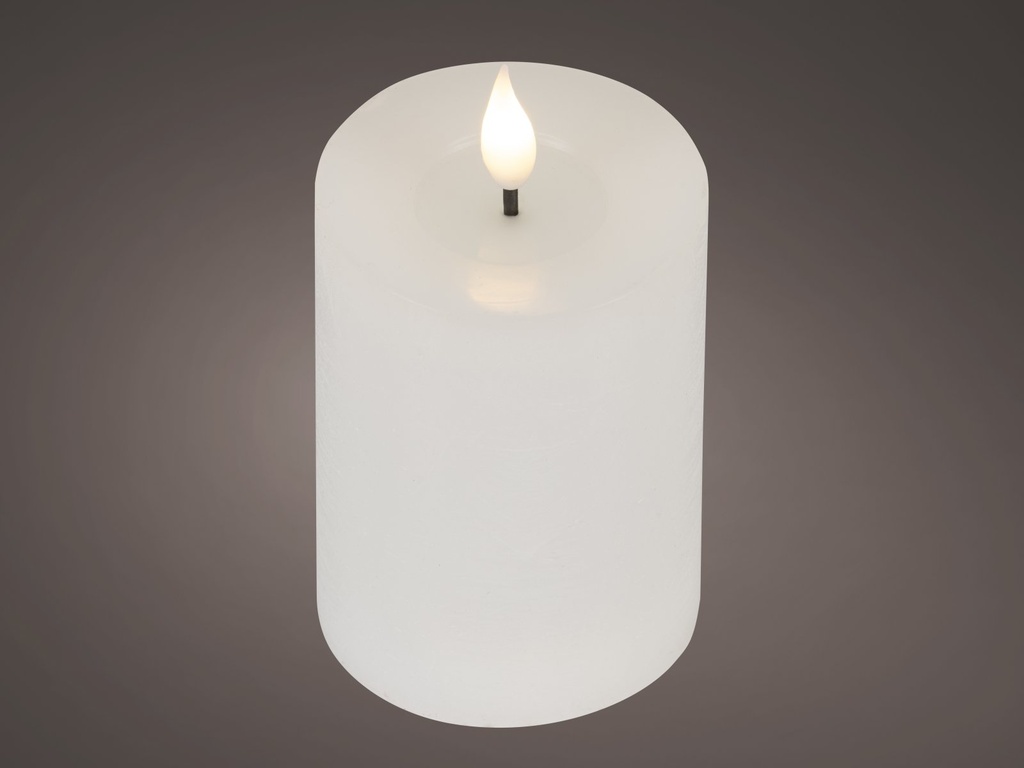 ***LED REALISTIC WICK CANDLE BO INDOOR WHITE/WARM WHITE dia7.50-H13.50cm-1L