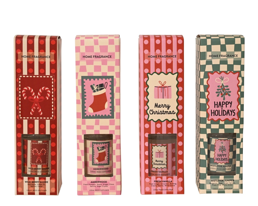 ***DIFFUSER GLASS ASSORTED L5.50-W5.50-H20.00cm