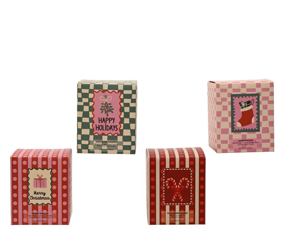 ***SCENTED CANDLE WAX ASSORTED L8.40-W8.40-H10.20cm