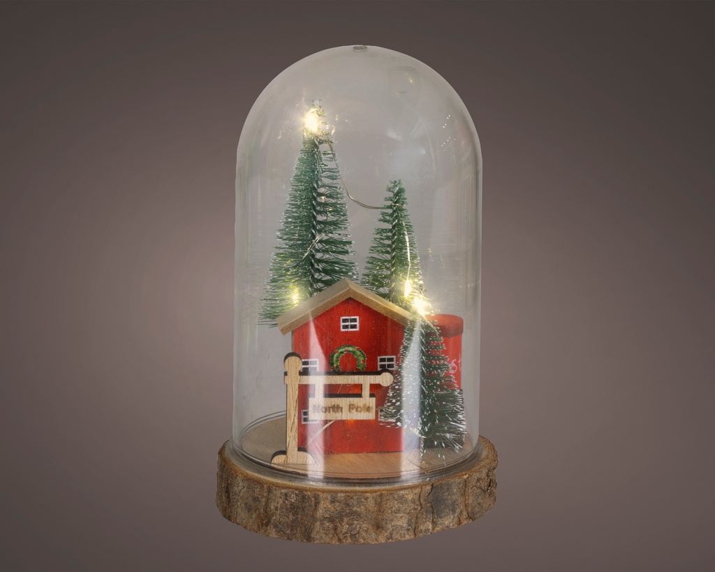 ***LED CLOCHE BO INDOOR NATURAL/COLOUR(S) dia10.00-H17.00cm-5L