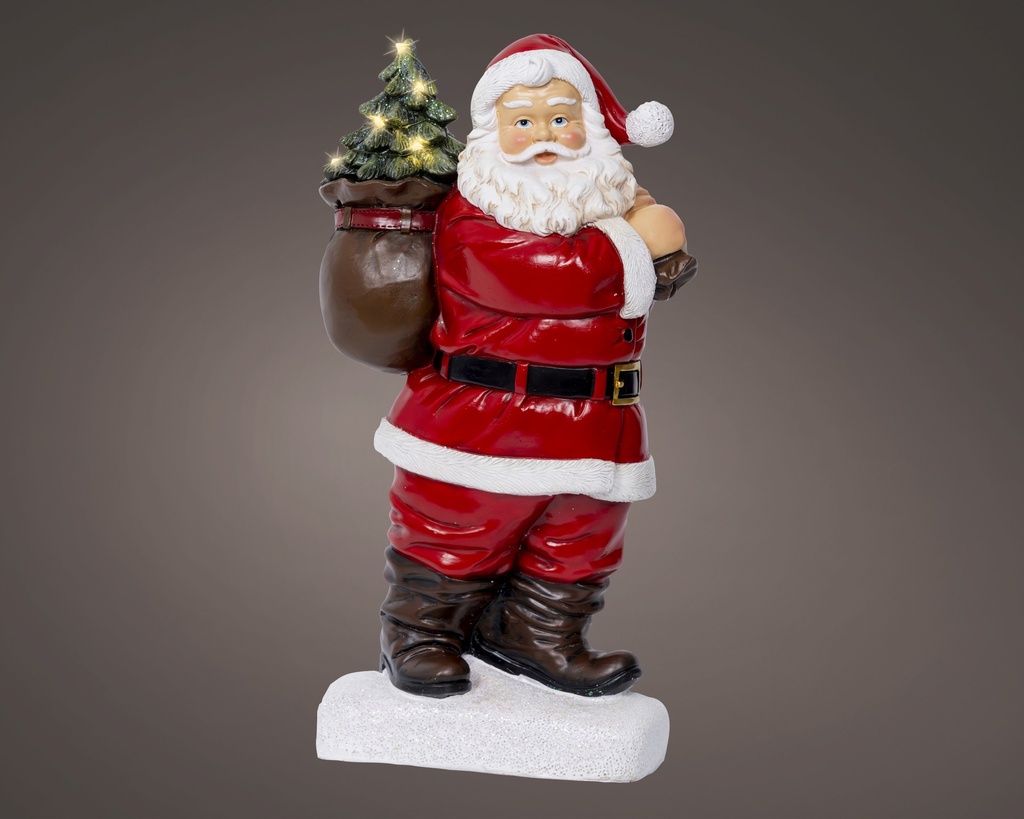 ***MICRO LED SANTA BO INDOOR COLOURS/WARM WHITE L9.00-W17.00-H30.00cm-8L