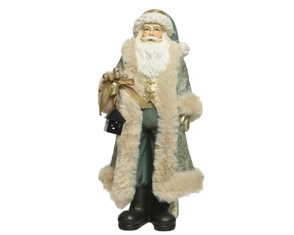 ***SANTA POLYRESIN GREEN/COLOUR(S) L10.50-W13.50-H30.00cm