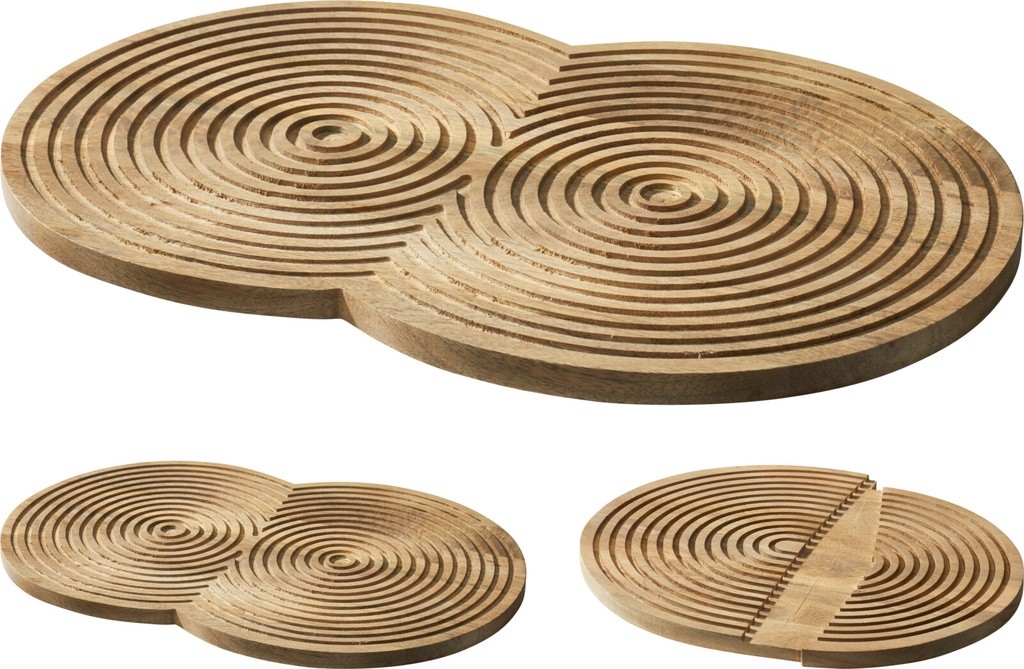 TABLA DE CORTAR OVALADA - 48X33CM - 2 FORMAS - PRECIO UNIDAD 