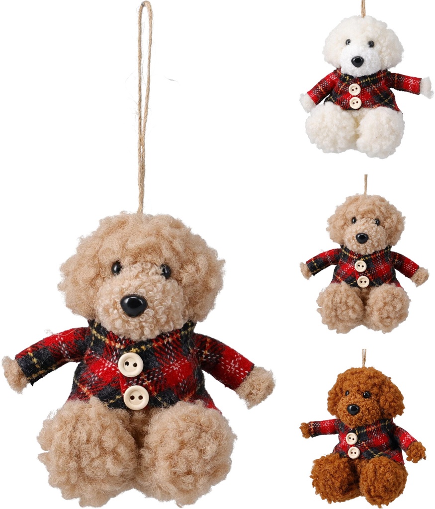 PERRO COLGANTE DECO 11CM 3ASS