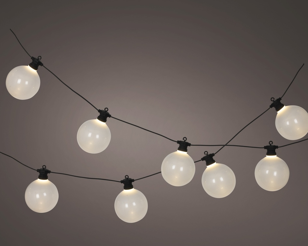 PARTYLIGHTS CON BOMBILLA GRANDE - LUZ CALIDA - CON TIMER - APTO EXTERIOR - 450cm-10 BOMBILLAS