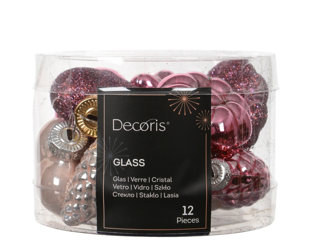 ***FIGURE GLASS PINK/COLOUR(S) L2.00-W4.00-H4.00cm