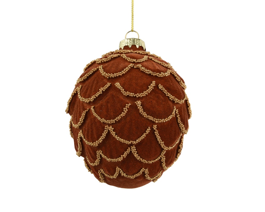 BOLA DE CRISTAL - PIÑA CON CADENA - NARANJA - dia9.00-H11.00cm
