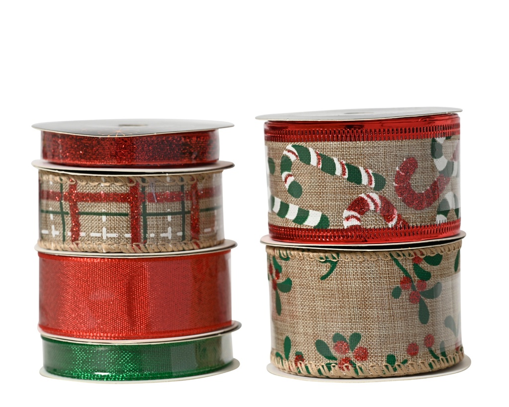 ***RIBBON POLYESTER ASSORTED L200.00-W3.80-H0.01cm